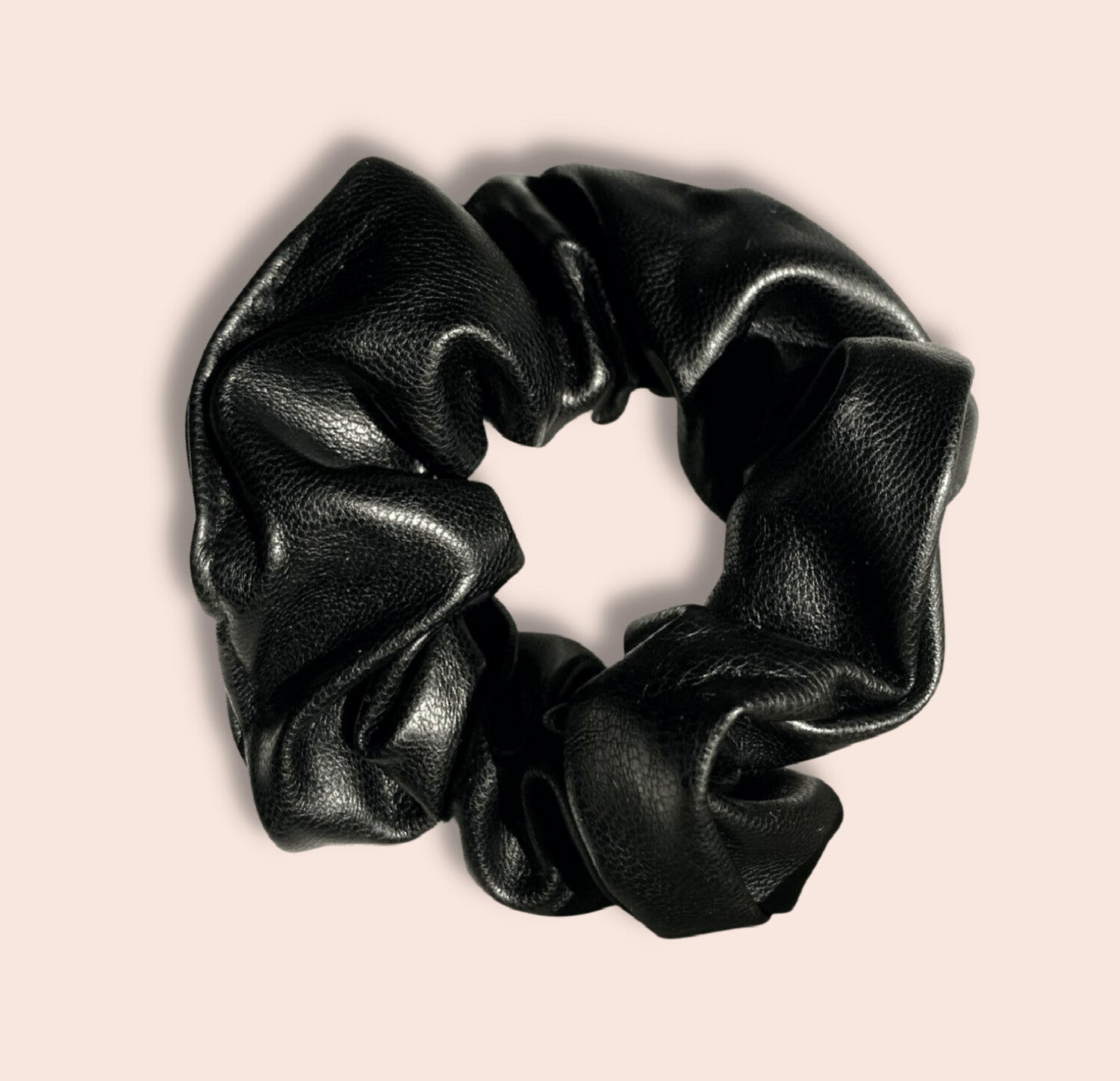 Faux Leather Scrunchie