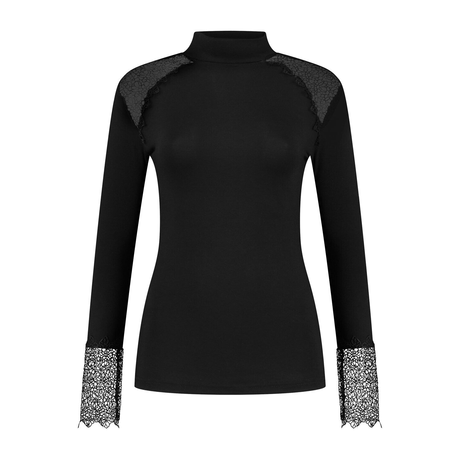 HAYA II - Long sleeved undertop with turtleneck and lace details