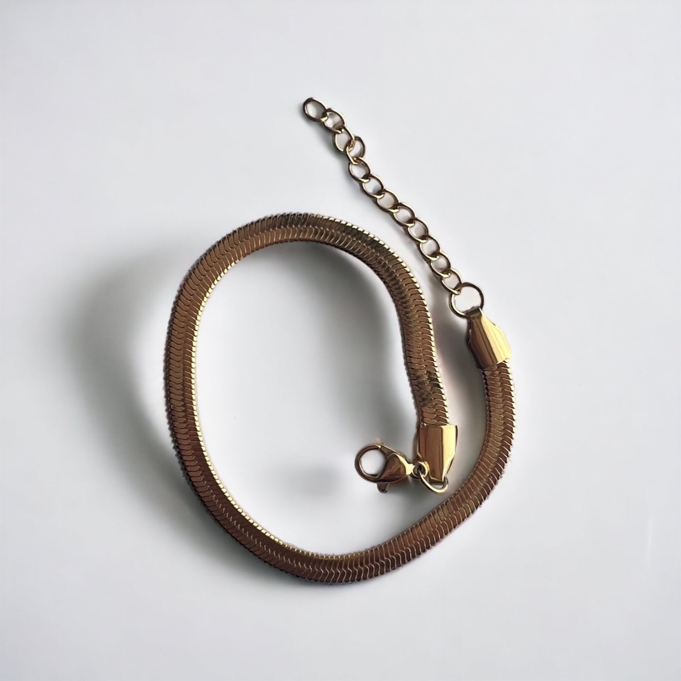 Herringbone Chain Bracelet 18K Goldplated